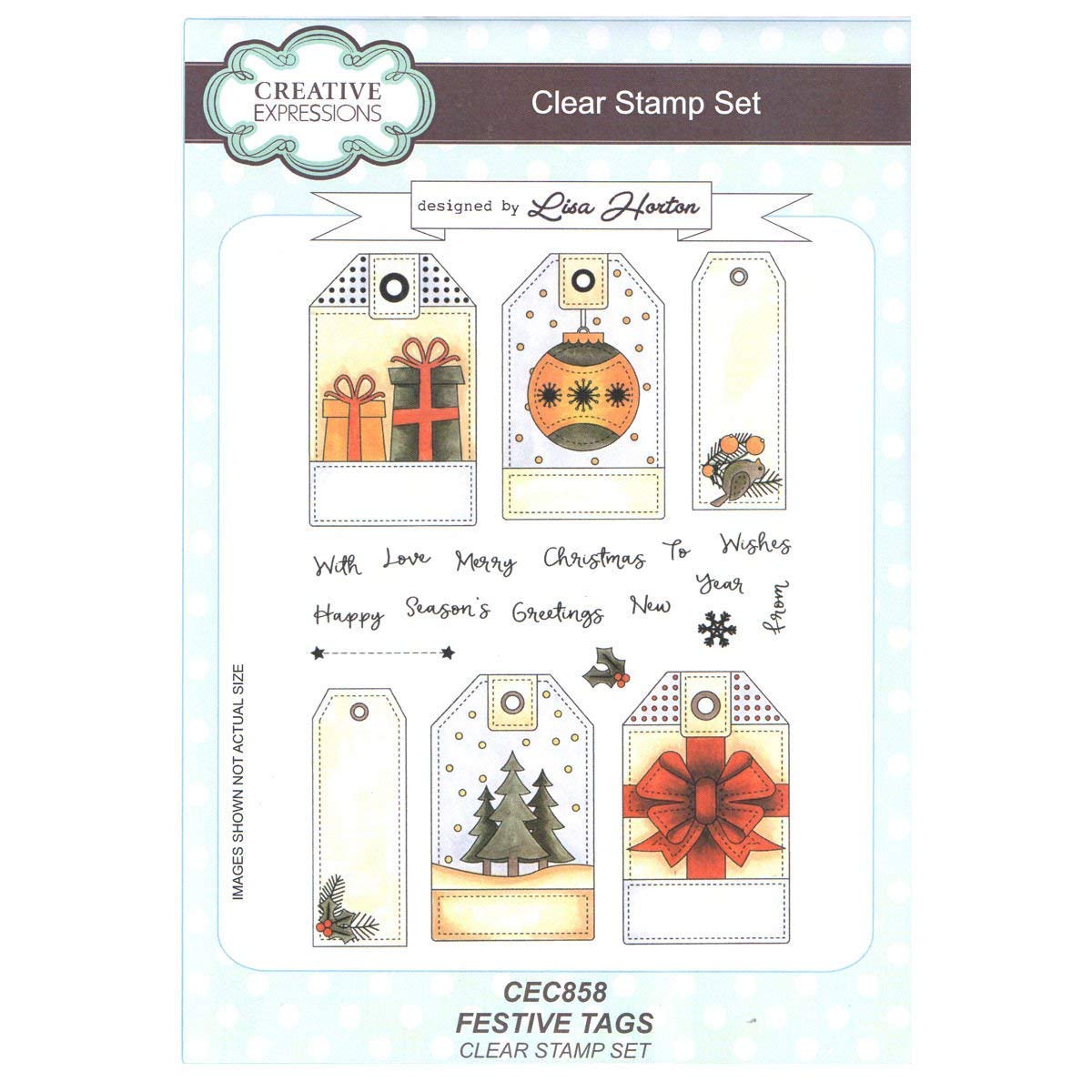 Festive Tags A5 Clear Stamp Set