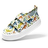 DREAM PAIRS Kid Toddler Sneakers Boys Girls Canvas with Cartoon Dual Hook and Loops for School Walking