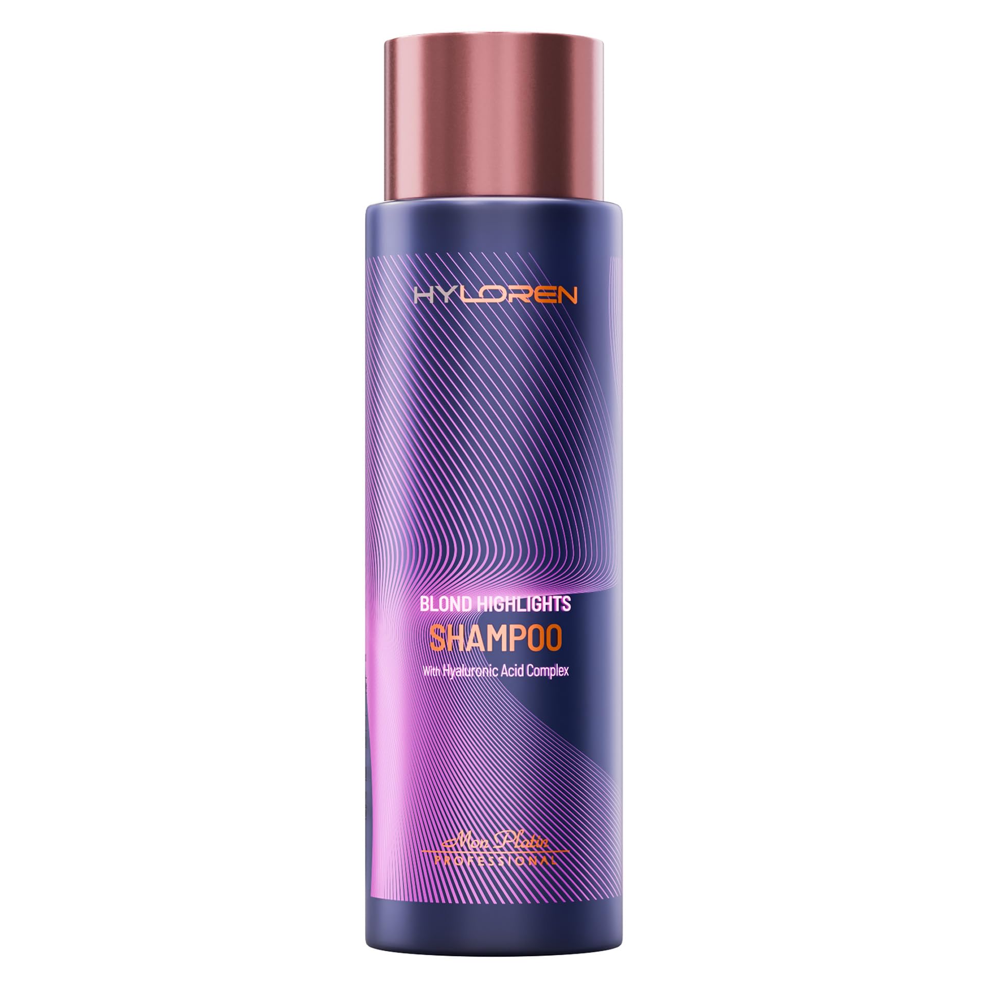 HY Loren Purple Shampoo with Hyaluronic Acid for Blond and Highlighted Hair - SLS/SLES Free, Moisturizing Formula - 500ml