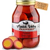 Amish Valley Products Pickled Eggs in Beet Juice Quart Glass Jar (1 Quart Jar - 32 oz)