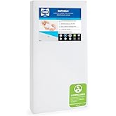 Sealy Baby Refresh Breathable 2 Stage Waterproof Crib Mattress Plus Toddler Bed Fit, Removable Knit Cover, GREENGUARD Gold Certified, Safety & Quality Tested, Made in USA, 52X28 -White