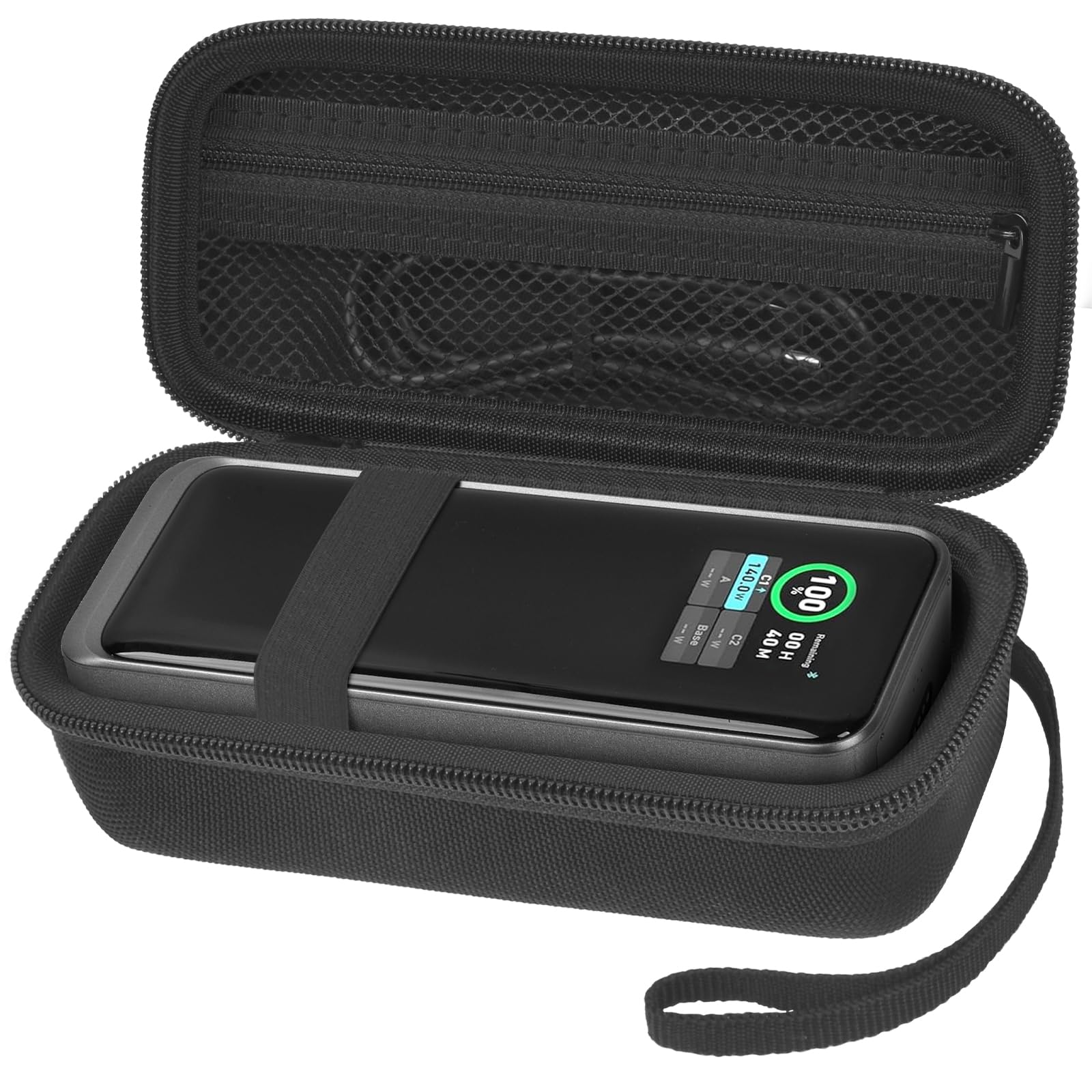 Photo 1 of [Just the case] Travel Case Compatible with Anker Prime Power Bank, 27,650mAh 3-Port 250W Portable Charger Protective Storage Bag for USB Cable & Accessories (Box Only) (Black+Black Zipper)