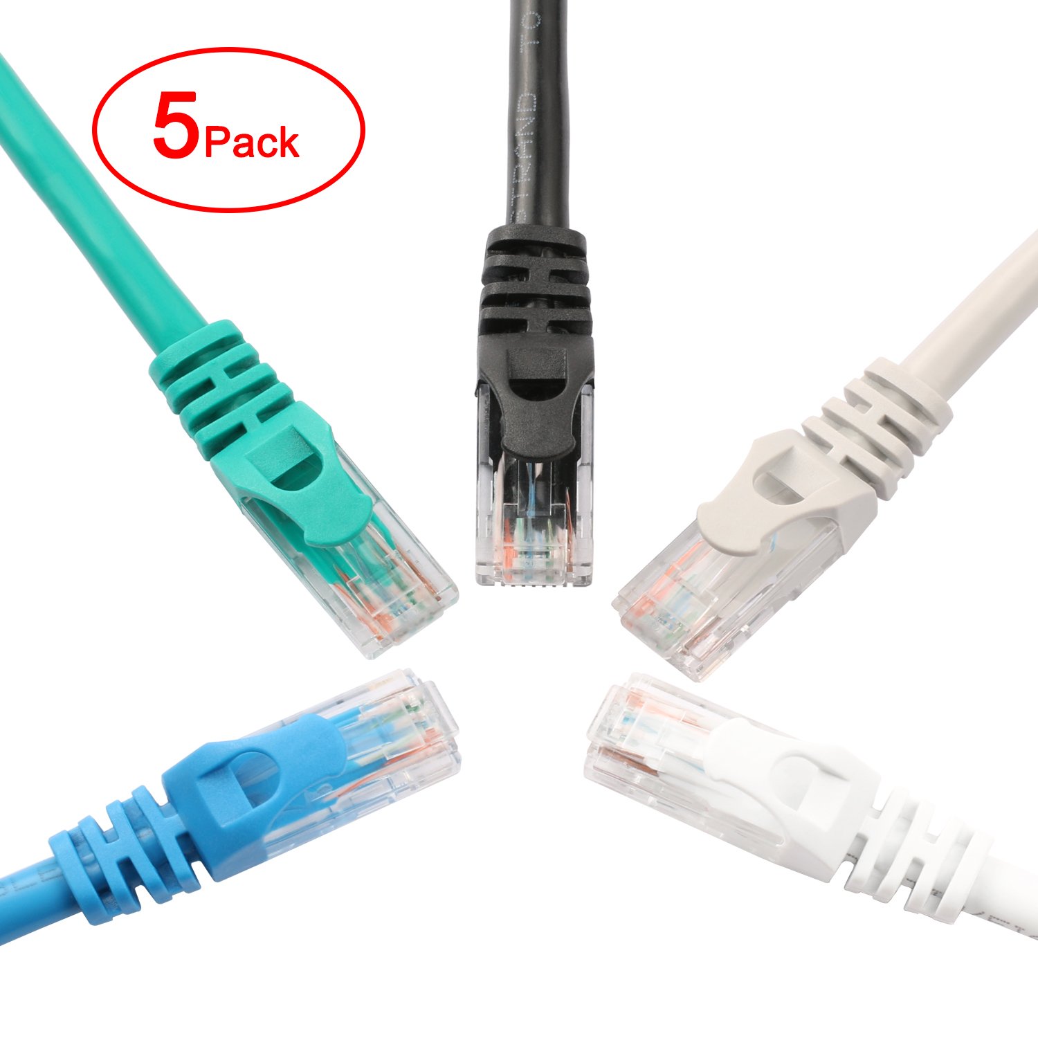 3 Ft Cat6 RJ45 24AWG 550Mhz Gigabit LAN Network Patch Cable