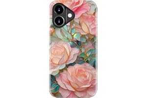 DEENAKIN for iPhone 17 Case Cute - Wireless Charging Compatible - Dual-Layer Soft Silicone + Hard Shell Stylish Wildflower De