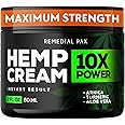 REMEDIAL PAX Instant Hеmp Cream – Soothes Discomfort in Muscles Joints Nerves Back Neck Knees Shoulders Hips– Maximum Joint Support – MSM Turmeric and Arnica – All-Natural Formula