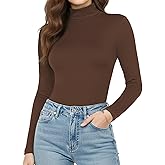 Womens Long Sleeve Turtleneck T-Shirts Mock Neck Underwear Fall Winter Fashion Base Layer Casual Lightweight Soft Tops