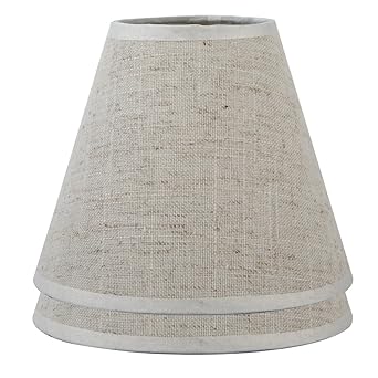 Onepre Candle Lampshades For Chandelier Ceiling Light Clip On Pendant Lamp Shades Linen Set Of 2