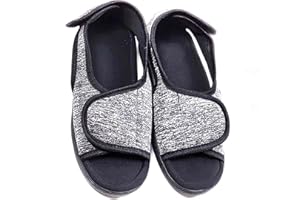 Siomlana Men Women Diabetic Shoes,Extra Wide Width Open Toe Sandals,Adjustable Magic Stickers for Fat Feet,Wide Feet,Foot Diseases,Arthritis,Swollen Feet,Eversion of The Feet,and Foot Deformation