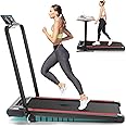 ANCHEER Under Desk Treadmill with Incline, 3 in 1 Walking Pad with Remote Control, 2.5HP Folding Treadmill for Home, 300lbs Weight Capacity Quiet Jogging Running Electric Machine