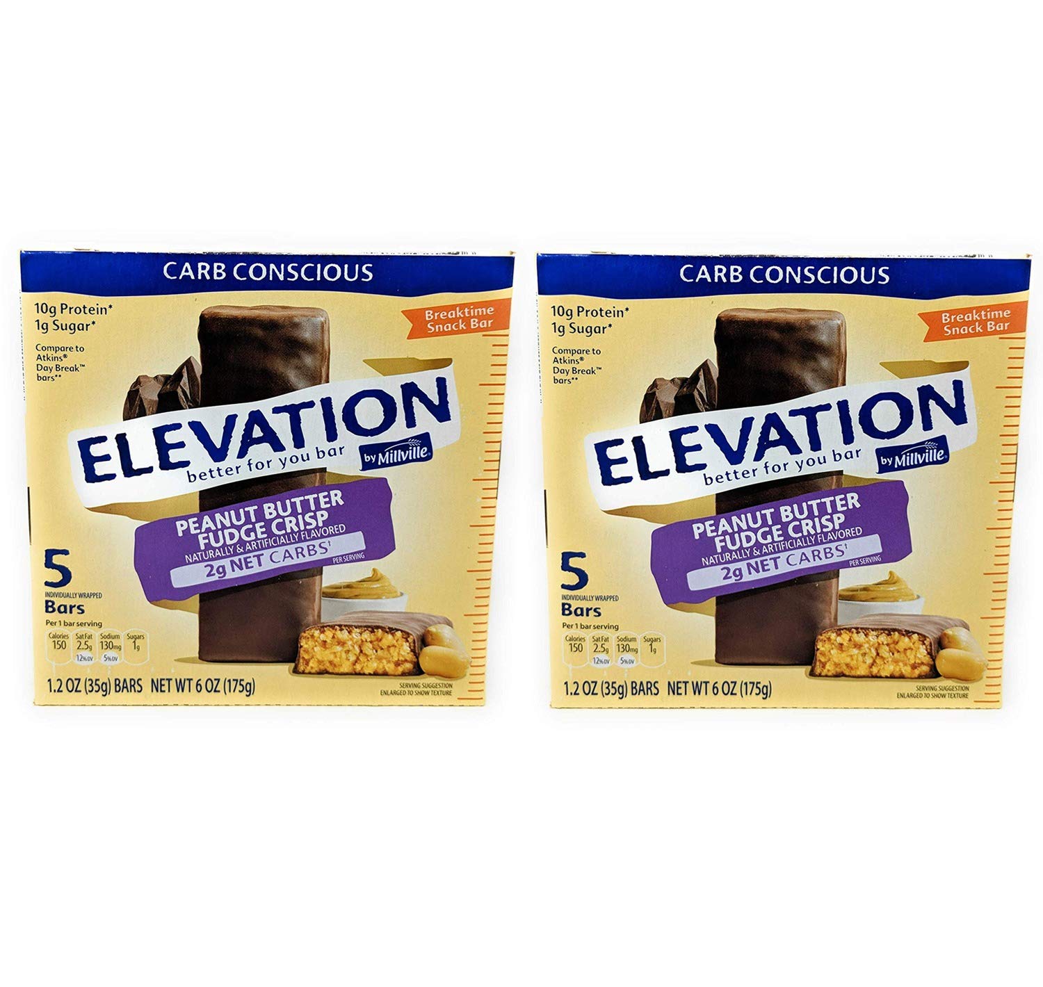 Amazon.com : Millville Elevation Protein Bars Snack Endulgent Treat 1 ...