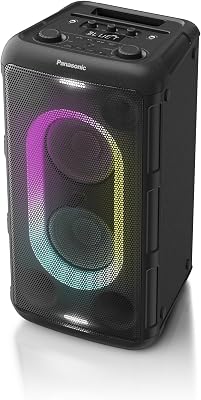 SC-BMAX10E-K Altoparlante Portatile per Feste con Bluetooth, Luci Integrate, 150W, USB, Ingresso Ottico per TV, Ingressi Chitarra e Microfono per Karaoke, Nero