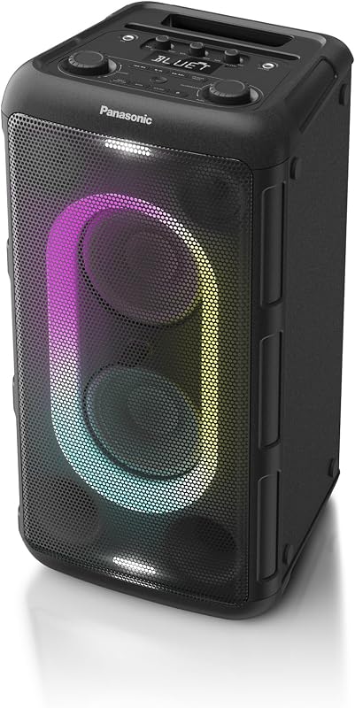 SC-BMAX10E-K Altoparlante Portatile per Feste con Bluetooth, Luci Integrate, 150W, USB, Ingresso Ottico per TV, Ingressi Chitarra e Microfono per Karaoke, Nero