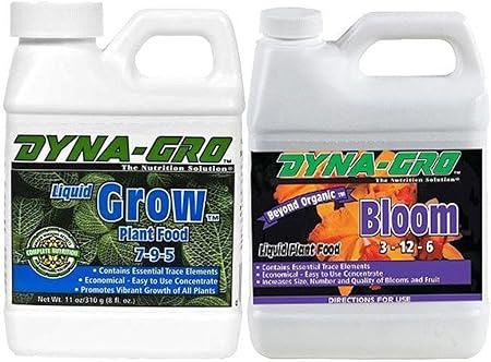 Dyna-Gro Crecimiento líquido y floración líquida, 8 oz