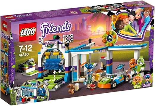 lego friends spinning brushes car wash 41350