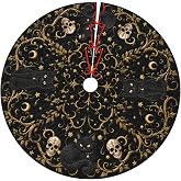 Halloween Cat Christmas Tree Skirt Xmas Tree Skirt, Winter Christmas Tree Mat for Home Party Holiday Indoor Outdoor Decorations
