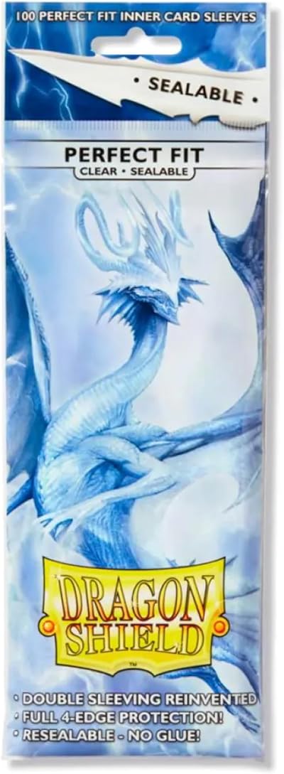 Dragon Shield AT-13201 Standard Size Perfect Fit Sealable Sleeves 100 Clear