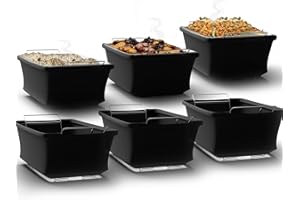 Chafer Wind Guard (Pack of 6) – Slip-On, Machine Washable Chafer Stand Cover for Full-Size Wire Chafing Racks – Wind Blocking