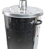 Srendi Extra Large 110L Galvanised Garden Incinerator with Chimney Lid view 4