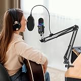 TECURS USB Microphone RGB with Arm Kit, Cardioid Condenser Gaming Mic view 4