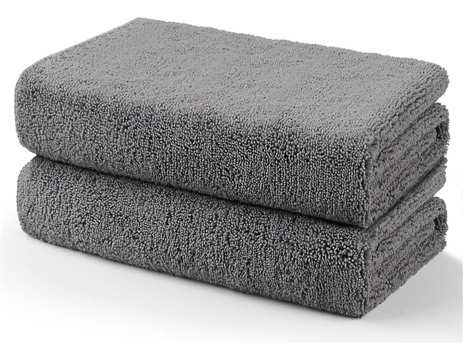 Photo 1 of HOMEXCEL Car Drying Towels, 2 Pack Professional Microfiber Towels for Cars, Scratch-Free, Highly Absorbent Drying Towel for Cars, SUVs, RVs, Trucks, and Boats, 35 x 25 inch, Grey