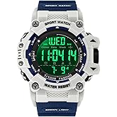 findtime Military Watches for Men Waterproof Digital Watch Big Face Stopwatch Countdown Tactical Mens Sports Watch Alarm Relojes para Hombres Running Watches