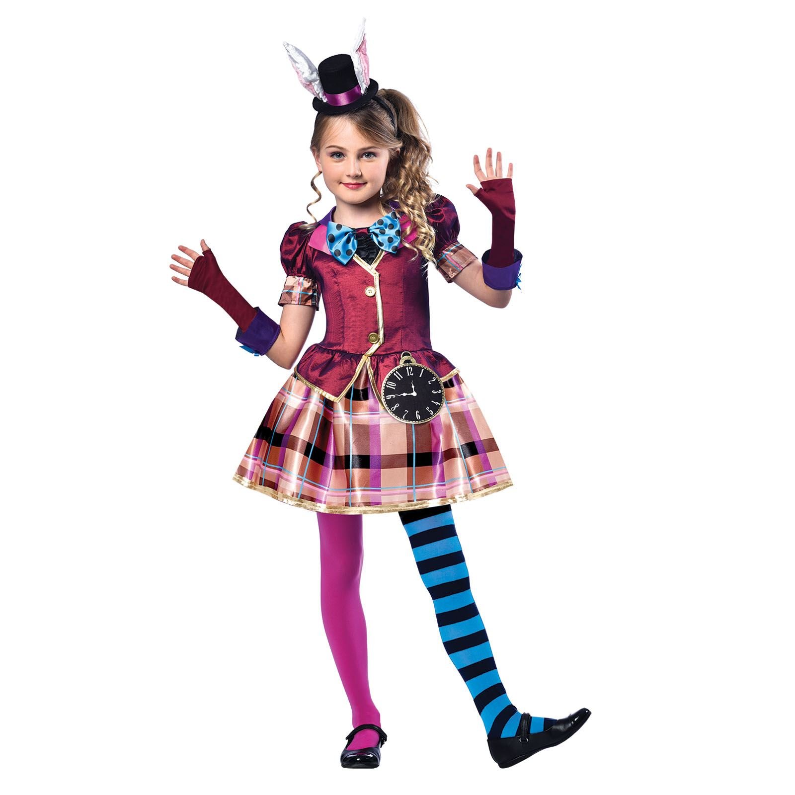 amscan Carl Fix 2019 (PKT) (Fix 4/2) (9903197) Child Girls Miss Hatter Costume (5-6yr)