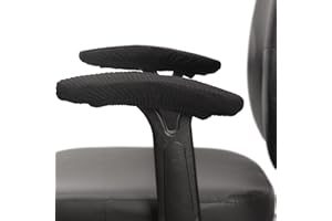 Melaluxe Stretch Office Chair Armrest Covers, Arm Rest Slipcovers (Black)