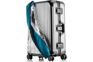 Linpr Transparent PVC Suitcase Cover, No Disassembly Required Clear Luggage Protector Suitcase Cover, Waterproof Travel Wrap Luggage Cover Protectors, Luggage Bag for Hard Cover Suitcase