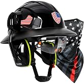 Full Brim Hard Hat OSHA Approved Visor Earmuffs and Neck Gaiter, Black | Vented Hard Hat with Neck Gaiter Brim Sun Shade, Construction Safety Helmet Hard Hats For Men with Chin Strap Type 1 Class C