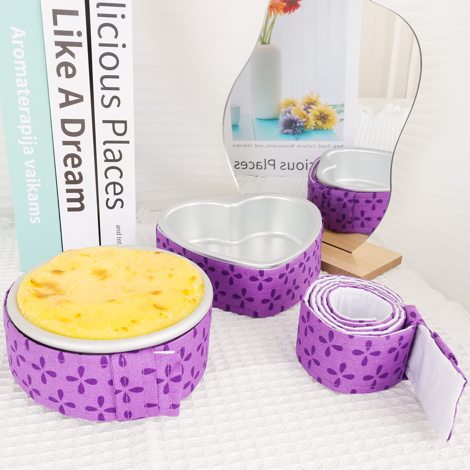 Winerming 4Piece Bake Even Strip,Cake Pan Strips,Cake Pan Dampen