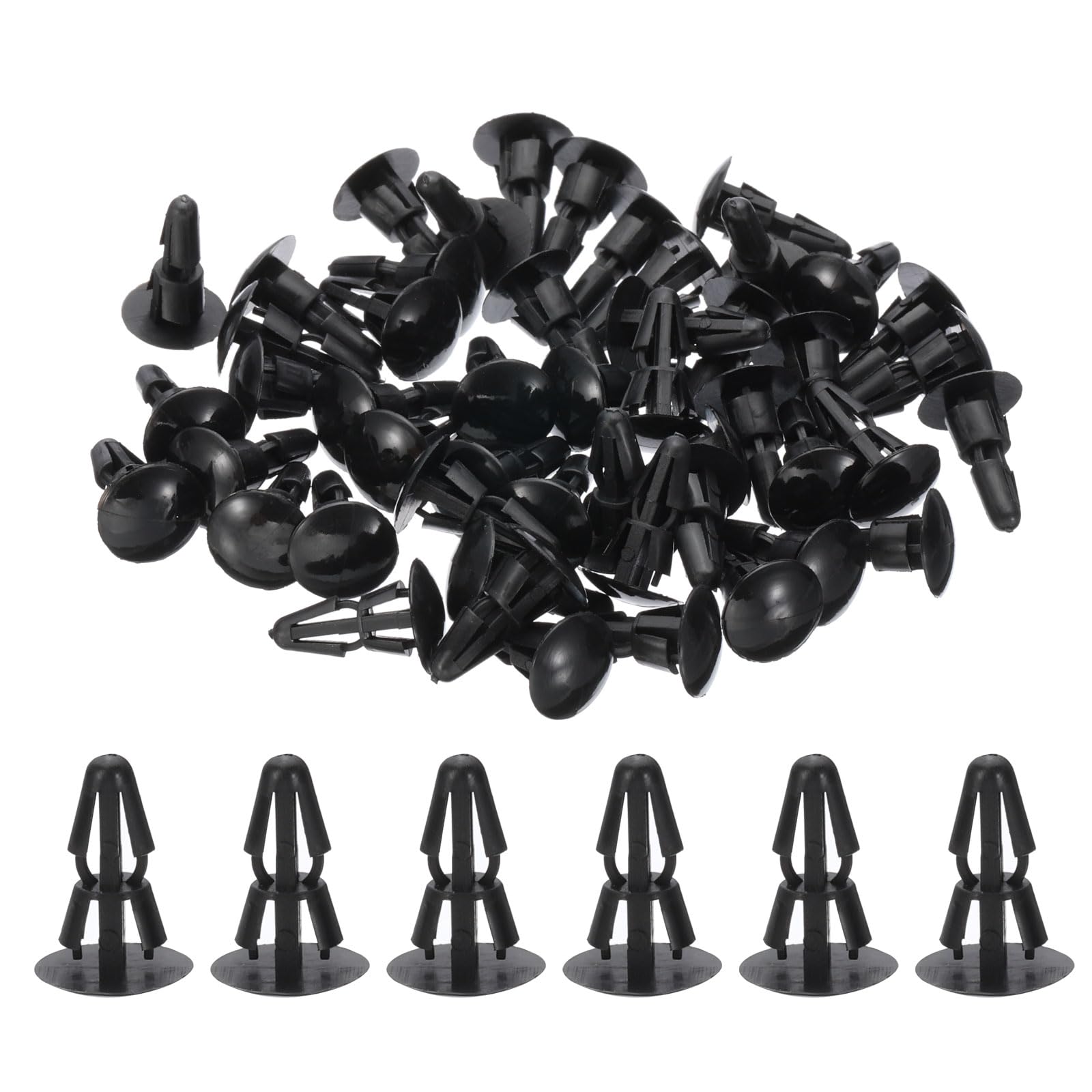 PATIKIL PCB Support Spacer, 100Pack 3.5mm/0.14" Supporting Height PCB Standoff Isolation Board Stand Column Round Head Plastic Support for PCB PC Board, Black