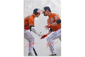 MOBYAT Gunnar Henderson & Adley Rutschman Signed Poster Watercolor Painting Sports Art Office Man Cave Bedr Decorative Painting Canvas Wall Art Living Room Aesthetic Posters For Boys Bedroom Teens Room. Unfr
