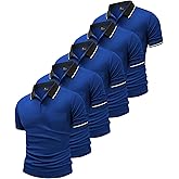 GEEK LIGHTING Men's Polo Shirts with Pocket 5 Pack