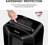 Fellowes LX85 12 Sheet Cross Cut Shredder 19L Bin Auto Reverse SafeSense UK view 4