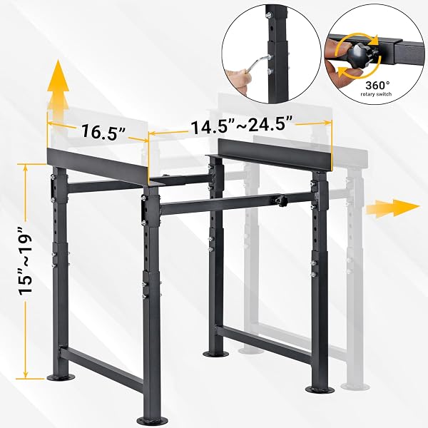 NEOREXON ADJUSTABLE METAL HIVE STAND, STURDY BEEHIVE STAND ADJUSTABLE HEIGHT 15” – 19” & ADJUSTABLE WIDTH 14.5” – 24.5”, UV RESISTANT & EASY TO ASSEMBLE BEE STAND FOR BEEKEEPING