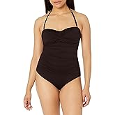 Anne Cole Womens Twist Front Shirred One Piece Swimsuit