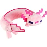 Mattel Minecraft Axolotl Neck Pillow, Plush Toy | Stuffed Toy with Sounds for Travel, Comfort &amp; Play​​​​, For Kids &amp; Collectors (Amazon Exclusive)