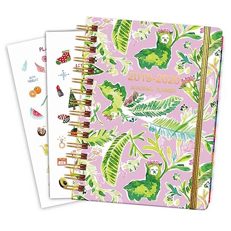 Hardcover Executive Notebook Watercolor Design 2019 Planner Jan 2019 Jan 2020 Weeklymonthlyyearly Pink Farm - 