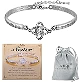 iJuqi Sister Christmas Gifts from Sisters - Big Middle Little Sister Bracelet Birthday Gifts