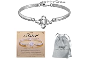 iJuqi Sister Christmas Gifts from Sisters - Big Middle Little Sister Bracelet Birthday Gifts