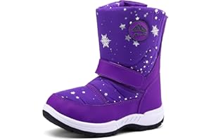 K KomForme Boys Girls Snow Boots Waterproof Winter Outdoor Boots(Toddler/Little Kid/Big Kid)