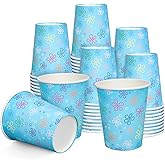 FYSUIMU 50Pcs 9Oz Cartoon Sponge Birthday Party Favor Cups Disposable Flowers Bubbles Paper Drinking Cups for Under the Sea Baby Shower Birthday Yellow Sponge Theme Party Supplies