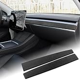 FDAIUN Suede Instrument Panel Trim for Tesla Model 3 Y 2017-2024 | Dashboard Trim Strip, Interior Accessories Decoration, ABS, Black