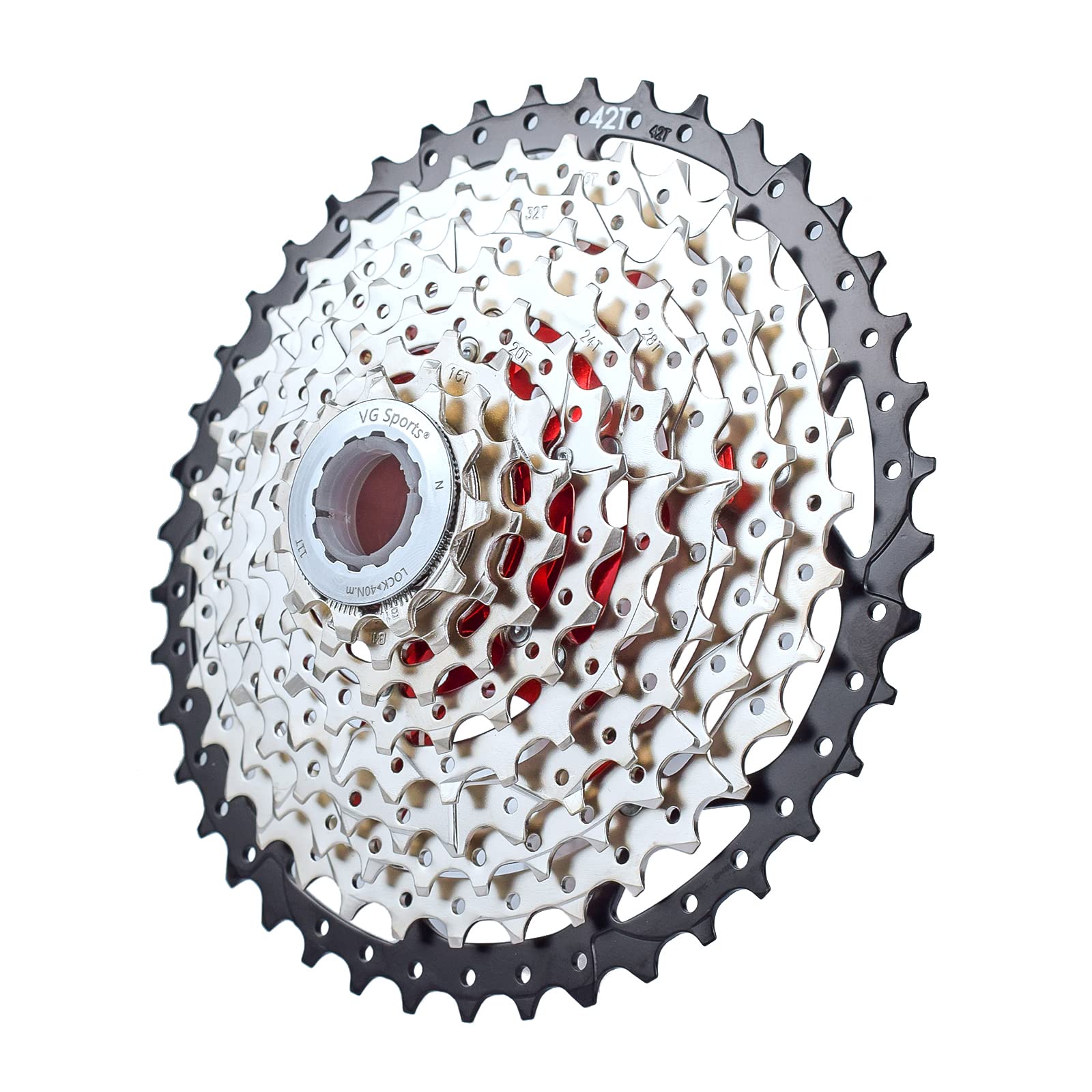 VG SPORTS 8/9/10/11/12 Speed Ultra-Light Bike Cassette for Mountain Bike 11-40T/11-42T/11-46T/11-50T/11-52T MTB Cassette Lightweight Aluminum Bracket Cassette