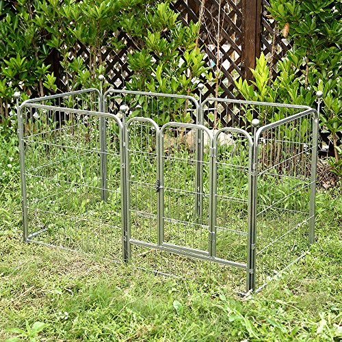 okdeals Heavy Duty Pet Playpen,6 Panel Folding Metal Dog Exercise Fence With Door fit for Indoor Hall Doorway Stairs, Fits Small Medium Animals