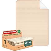 King Size Bed Pads for Incontinence Washable Waterproof, 71" x 59" (Pack of 1) - Reusable Extra Large Colored Cotton Pee Pads for Adults, Elderly, Pet, 4-Layer Underpads for Sofa,Furniture -KELISITING