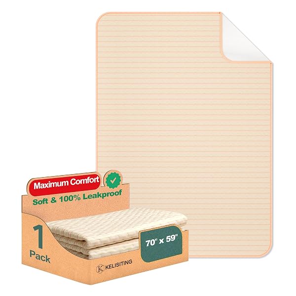 KING SIZE BED PADS FOR INCONTINENCE WASHABLE WATERPROOF,...