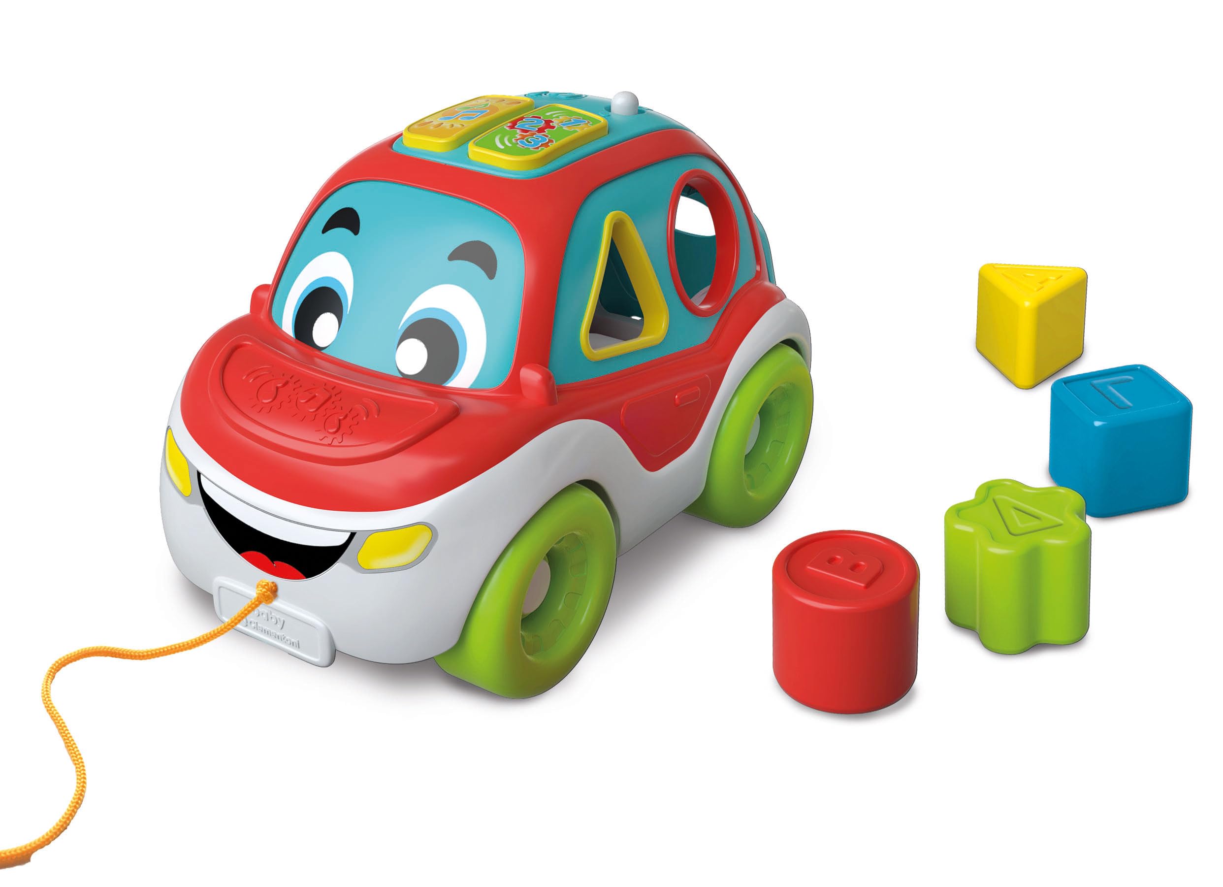 Clementoni- Shape & Colours Car: Talking & Interactive Sorter Car - Encourages Learning & Play (10+ months)