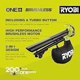 Ryobi OBV18 18V ONE+ Cordless Brushless Blow-Vac Body Only Hyper Green view 3