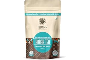 Tweak Instant Karak Tea Premix | Low Sugar | 45 Serving of 8oz | 2 Lbs | Premium Irani Chai (Doodhpatti) | Contains Powdered 